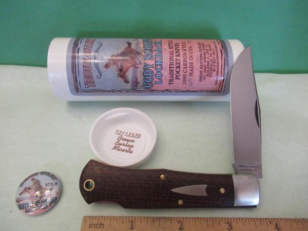 Great Eastern Tidioute Cody Scout Lock back Micarta Pattern # 721123LB