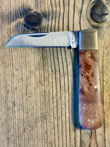 Michael May Sheffield England Lambsfoot with Elm Burl Scales