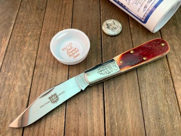 Great Eastern Cutlery 86 Barlow Stainless Blades Rust Orange Natural Bone 2021 Great Eastern Cutlery 86 Barlow Stainless Blades Rust Orange Natural Bone 2021
