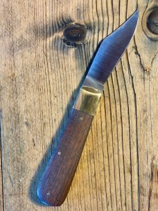 Michael May Traditional Barlow from Sheffield England with Clip Point blade and English Walnut Scale