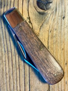Michael May Traditional Barlow from Sheffield England with Clip Point blade and English Walnut Scale