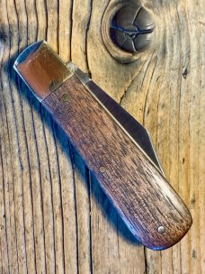 Michael May Traditional Barlow from Sheffield England with Clip Point blade and English Walnut Scale