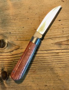 Otter Messer "Weaver's" Swayback Knife with Wharncliffe Blade and Hardwood Scales