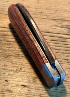 Otter Messer "Weaver's" Swayback Knife with Wharncliffe Blade and Hardwood Scales