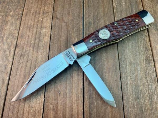Kabar Gunstock Jack Made by Queen Ka-Wood Handles 1980