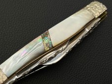 Case XX USA SS 6375 Custom Stockman with MOP & Black Lip Pearl with Abalone Inlay & File Work