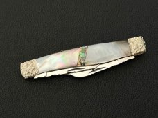 Case XX USA SS 6375 Custom Stockman with MOP & Black Lip Pearl with Abalone Inlay & File Work