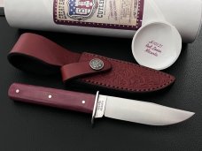 Great Eastern Cutlery GEC H10121 Red Linen Micarta Hunter