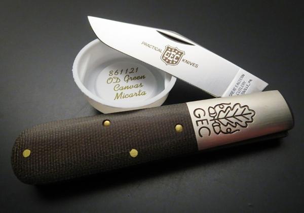Great Eastern Cutlery #86 Barlow OD Green Canvas Micarta 440C Stainless Steel GEC 861121 Great Eastern Cutlery #86 Barlow OD Green Canvas Micarta 440C Stainless Steel GEC 861121