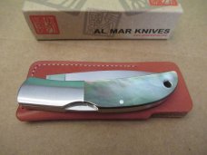 AL-Mar Discontinued Black Lip Mother Of Pearl Hawk Pattern # 1002BP 