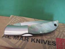 AL-Mar Discontinued Black Lip Mother Of Pearl Hawk Pattern # 1002BP 