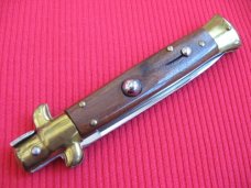 Rare Vintage Italian Slip Joint 9" Non Locking Stiletto Switchblade Knife - New Condition