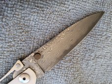 VERY Rare Vintage DAMASCUS A G Russell Top Lock (One Hand) Knife; US Patent 321820;Excellent