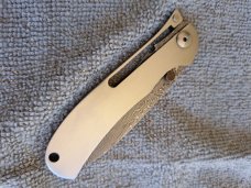 VERY Rare Vintage DAMASCUS A G Russell Top Lock (One Hand) Knife; US Patent 321820;Excellent