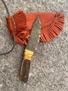 Flint Knapped Neck Knife