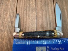 Henckels by Boker Pen Knife Half Congress Hellbraun Bone Solingen Germany 