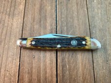 Henckels by Boker Pen Knife Half Congress Hellbraun Bone Solingen Germany 