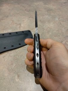 Custom Double Dragon feeder knife