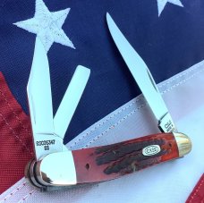 Case xx Whittler With Second Cut Red Bone Handle -mdl# MCMXCV -RSC06347 SS -NOS