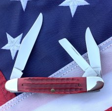 Case xx Whittler With Second Cut Red Bone Handle -mdl# MCMXCV -RSC06347 SS -NOS