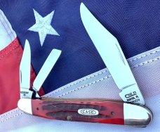 Case xx Whittler With Second Cut Red Bone Handle -mdl# MCMXCV -RSC06347 SS -NOS