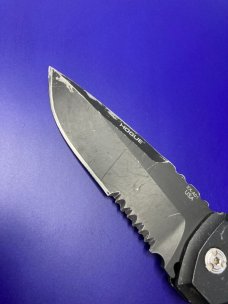 Hogue Knives EX-A01 Automatic Knife Drop Point Black Aluminum