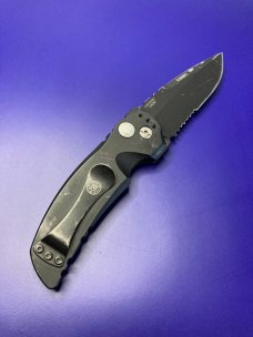Hogue Knives EX-A01 Automatic Knife Drop Point Black Aluminum