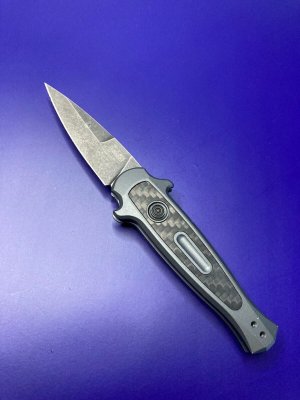 Kershaw Launch 12 Mini Stiletto Automatic Knife Gray/CF