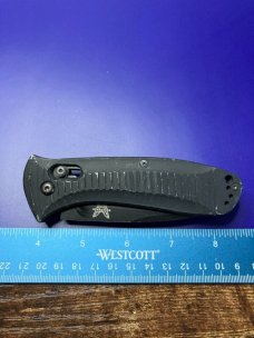 BENCHMADE 5000SBK PRESIDIO AUTO KNIFE, 154CM BLACK COMBO BLADE