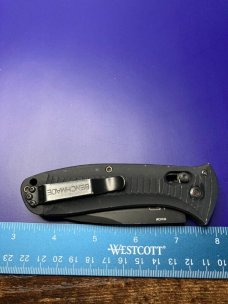 BENCHMADE 5000SBK PRESIDIO AUTO KNIFE, 154CM BLACK COMBO BLADE