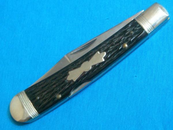 VINTAGE WINCHESTER USA 1927 '88 JIGGED BONE BANANA TRAPPER LOCKBACK FOLDING POCKET KNIFE KNIVES OLD VINTAGE WINCHESTER USA 1927 '88 JIGGED BONE BANANA TRAPPER LOCKBACK FOLDING POCKET KNIFE KNIVES OLD