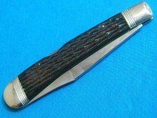 VINTAGE WINCHESTER USA 1927 '88  JIGGED BONE BANANA TRAPPER LOCKBACK FOLDING POCKET KNIFE KNIVES OLD