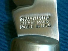 VINTAGE WINCHESTER USA 1927 '88  JIGGED BONE BANANA TRAPPER LOCKBACK FOLDING POCKET KNIFE KNIVES OLD