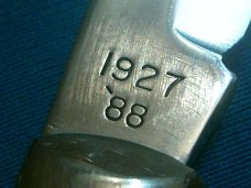 VINTAGE WINCHESTER USA 1927 '88  JIGGED BONE BANANA TRAPPER LOCKBACK FOLDING POCKET KNIFE KNIVES OLD
