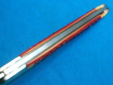VINTAGE REMINGTON 18309 MADISON NC USA ENGRAVED RED YELLOW FOLDING JACK POCKET KNIFE KNIVES OLD
