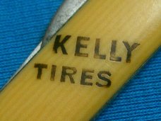 VINTAGE ANTIQUE REMINGTON UMC USA KELLY TIRES AD ADVERTISING KNIFE FOLDING POCKET KNIFE KNIVES OLD