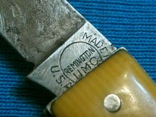 VINTAGE ANTIQUE REMINGTON UMC USA KELLY TIRES AD ADVERTISING KNIFE FOLDING POCKET KNIFE KNIVES OLD