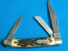 VINTAGE SMALL SCHRADE USA 807UH UNCLE HENRY STOCKMAN FOLDING POCKET PEN JACK KNIFE KNIVES OLD