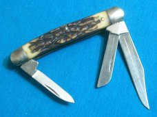 VINTAGE SMALL SCHRADE USA 807UH UNCLE HENRY STOCKMAN FOLDING POCKET PEN JACK KNIFE KNIVES OLD