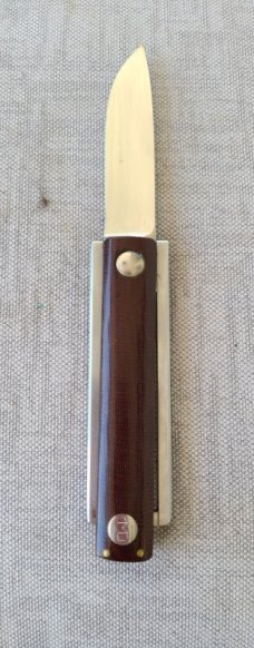 Ted Dowell FUNNY FOLDERS...Concealed Carry Friction Folder...Micarta scales...D2 blade..SS frame 