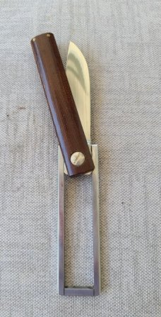 Ted Dowell FUNNY FOLDERS...Concealed Carry Friction Folder...Micarta scales...D2 blade..SS frame 