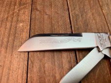 Schatt and Morgan NKCA 2001 Navy Youth Knife Blue Jigged Bone 