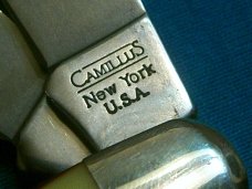 CAMILLUS NEW YORK USA #63 RED STAG DELRIN STOCKMAN CATTLEMANS FOLDING POCKET KNIFE KNIVES OLD