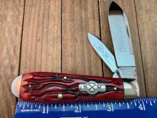 Schatt and Morgan File and Wire Series Tear Drop Jack Crimson Red Worm Groove Bone