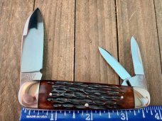 Cattaraugus Cutlery by A.G. Russell for the KCC Sleeveboard Whittler Brown Jigged Bone 1989 Seki 