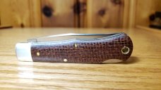 Great Eastern Cutlery Cody Scout Lockback 721123LB Brown Burlap Micarta Brand new with tube & button