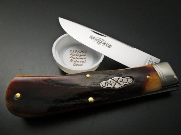 Great Eastern Cutlery Northfield UN-X-LD #23L Liner Lock Antique Autumn Natural Bone GEC 235120L