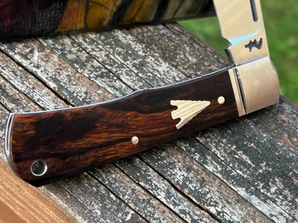 RIAAN RAS CUSTOM DESERT IRONWOOD MINI HUNTER CPM 154 STEEL *AMAZING*