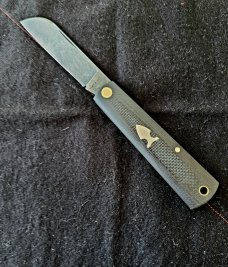 Tory Utt, Sacred Bear, Sheepsfoot Barlow..3.5 closed..Tumbled W2...Chamfered G10...coa..pouch...Hank