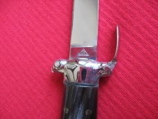 Vintage Italian Horn Trap Door OTF Switchblade Knife - Mint